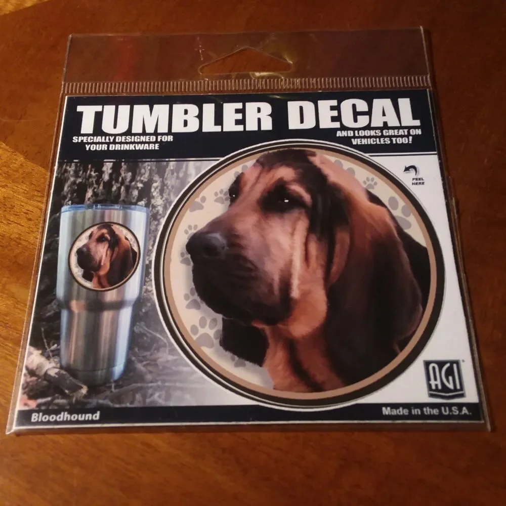 AGI Bloodhound Dog Decal for Tumbler Car Laptop New in Package